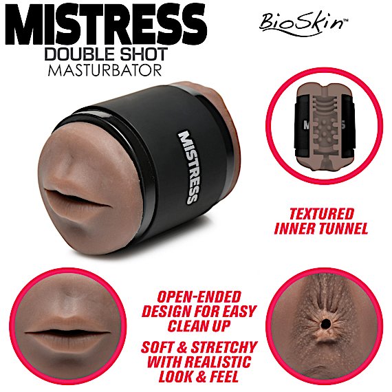 Double Shot Ass and Mouth Stroker - Dark