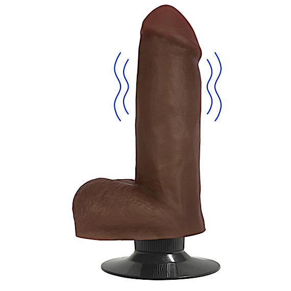 Jock Dark Vibrating Dildo with Balls - 6 Inch