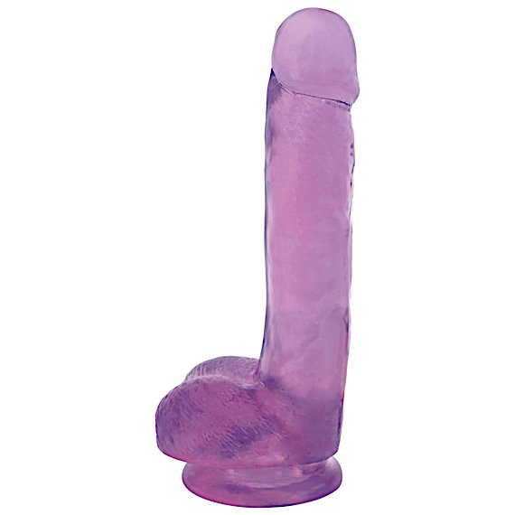 7 Inch Slim Stick with Balls Grape Ice Dildo
